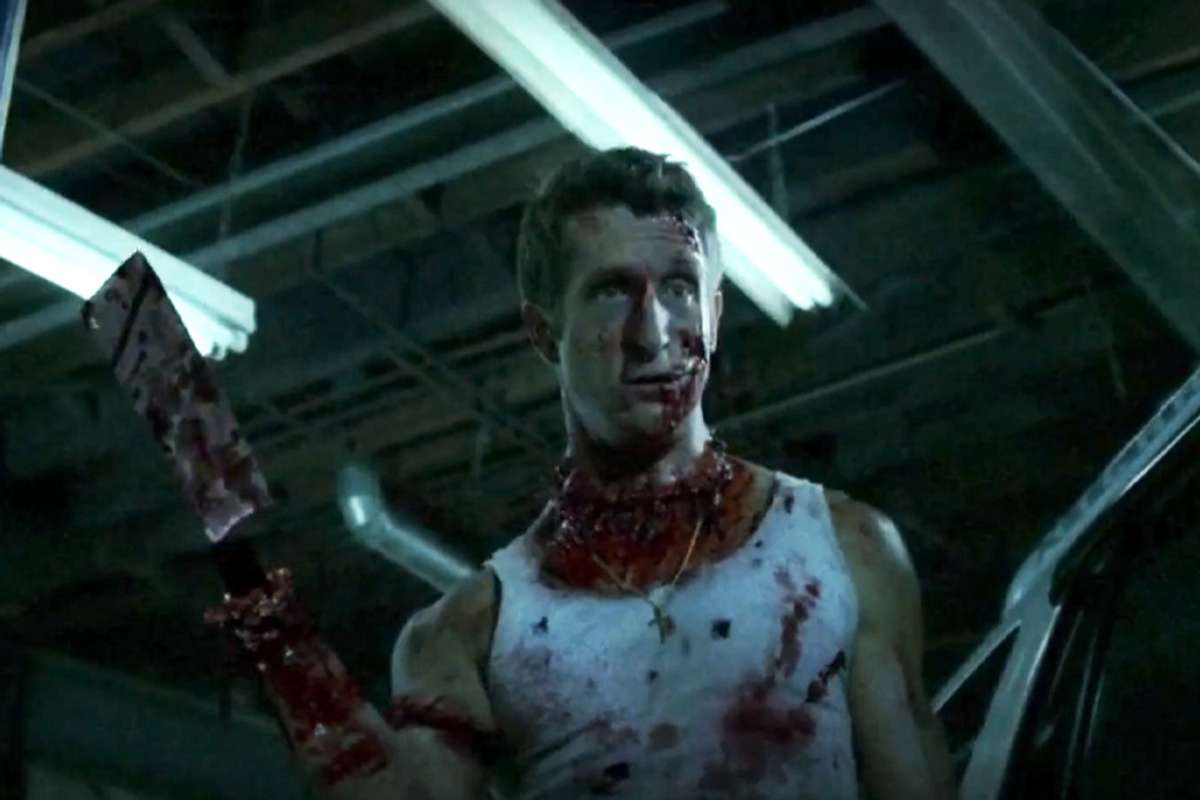 the stitched up man weilds a cleaver