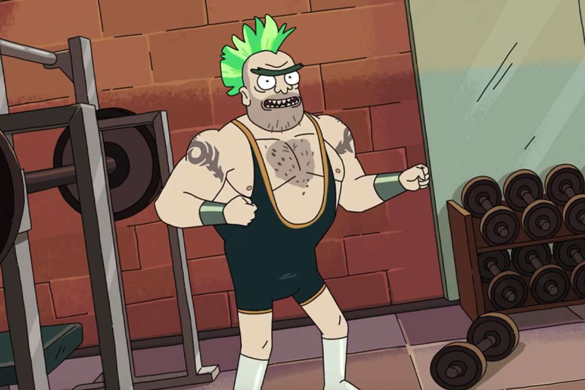 Michael Jenkins in a weight room